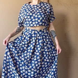 SOLD • Vintage Pendleton: dreamy floral two piece set